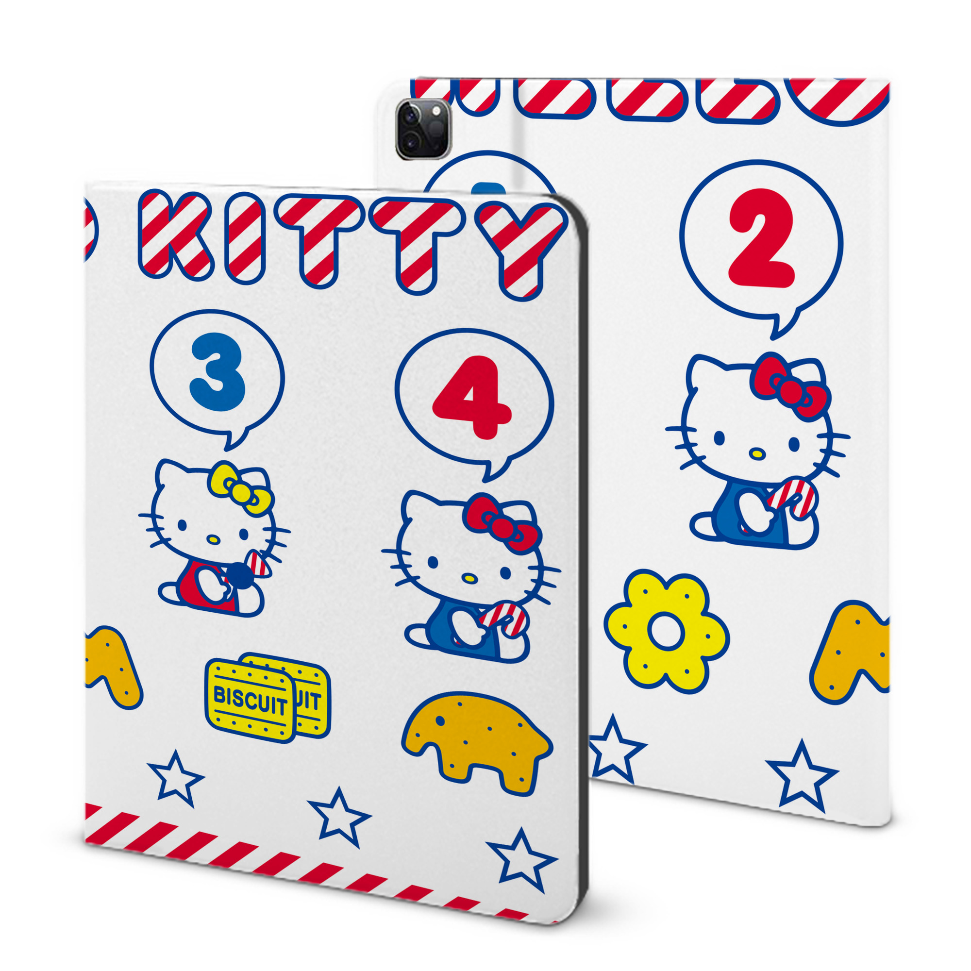 （画像用） Hello Kitty ハローキティ IPad ケース ブック型 PUレザー TPU 耐衝撃 軽量 薄型 ペン収納なし 全面保護 IPad 各モデル対応